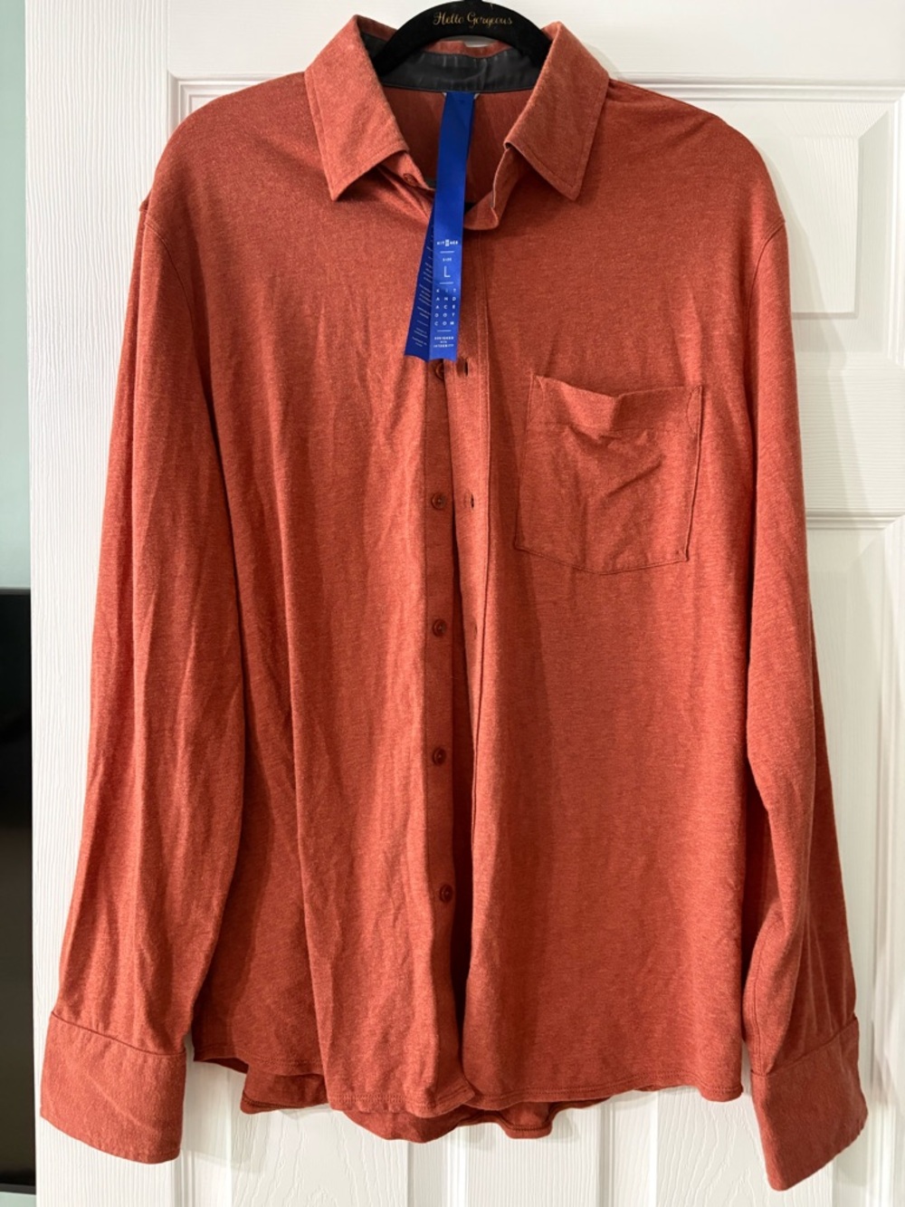 Kit and Ace Cotton, Cashmere, Spandex Long Sleeve Button Down Shirt in Large